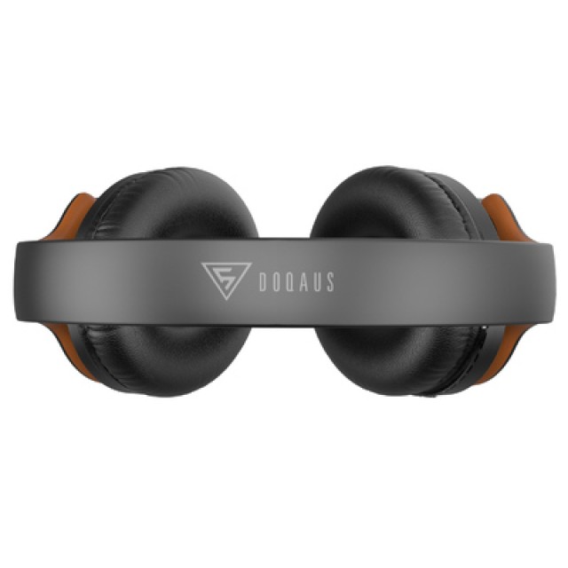 DOQAUS headphones DESIGN 1, ασύρματα & ενσύρματα, Φ40mm, 600mAh, μαύρα/καφέ DOQAUS headphones DESIGN 1, ασύρματα & ενσύρματα, Φ40mm, 600mAh, μαύρα/καφέ
