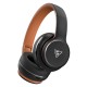 DOQAUS headphones DESIGN 3, ασύρματα & ενσύρματα, Φ40mm, 600mAh, μαύρα/καφέ DOQAUS headphones DESIGN 3, ασύρματα & ενσύρματα, Φ40mm, 600mAh, μαύρα/καφέ