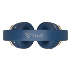 DOQAUS headphones DESIGN 3, ασύρματα & ενσύρματα, Φ40mm, 600mAh, μπλε
