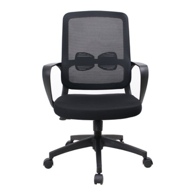 POWERTECH καρέκλα γραφείου PT-1391 με μπράτσα και ανάκλιση, ρυθμιζόμενο ύψος, μαύρη