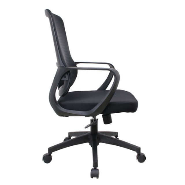 POWERTECH καρέκλα γραφείου PT-1391 με μπράτσα και ανάκλιση, ρυθμιζόμενο ύψος, μαύρη