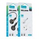 CELEBRAT earphones με μικρόφωνο G37, USB-C σύνδεση, 14.2mm, 1.2m, λευκά