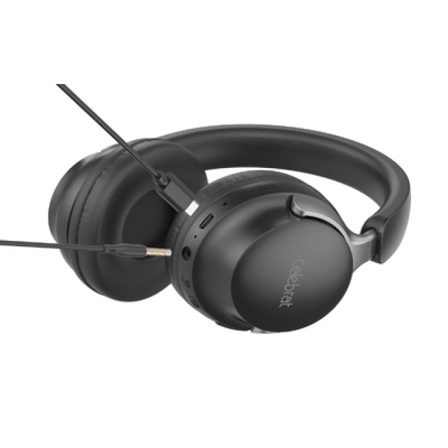 CELEBRAT headphones A40, ασύρματα & ενσύρματα, 40mm, 250mAh, μαύρα CELEBRAT headphones A40, ασύρματα & ενσύρματα, 40mm, 250mAh, μαύρα