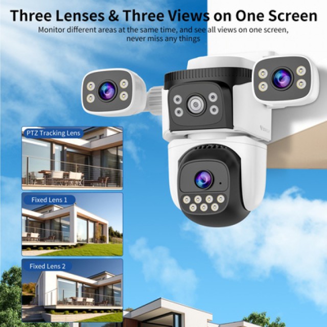 VSTARCAM smart κάμερα CS621SR, triple lens, 2MP, WiFi, SD, PTZ, IP66 VSTARCAM smart κάμερα CS621SR, triple lens, 2MP, WiFi, SD, PTZ, IP66