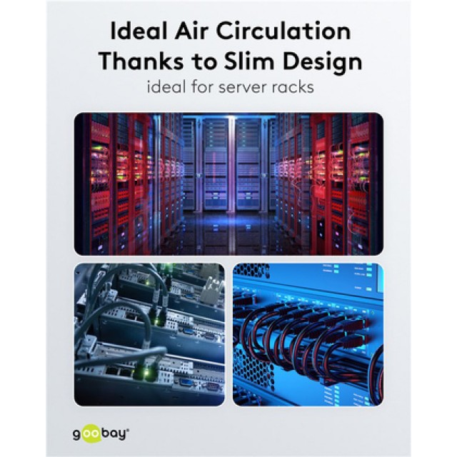 GOOBAY καλώδιο δικτύου 74226, CAT 6A U/UTP, slim, copper, 500MHz, 7.5m, γκρι