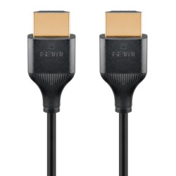 GOOBAY καλώδιο HDMI 75293 με Ethernet, slim, 4K/60Hz, 18 Gbps, 1m, μαύρο