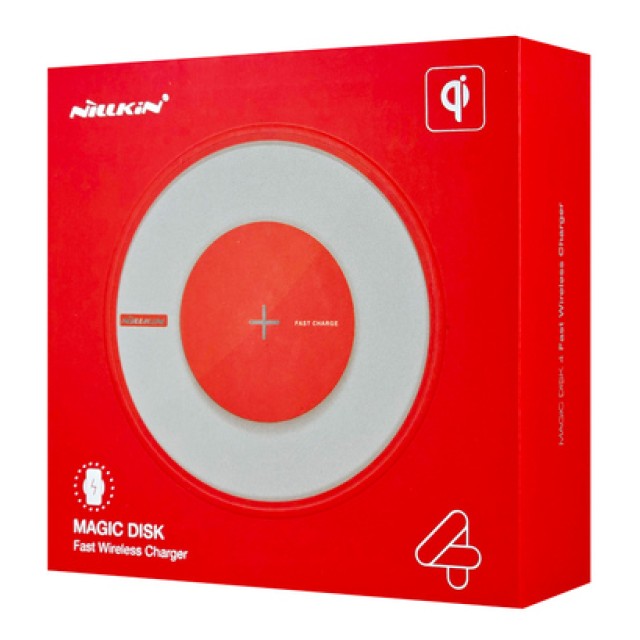 NILLKIN ασύρματος φορτιστής Magic Disk 4, 15W, κόκκινος NILLKIN ασύρματος φορτιστής Magic Disk 4, 15W, κόκκινος