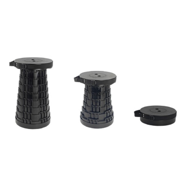 POWERTECH πτυσσόμενο καρεκλάκι HUH-0230, αντοχή έως 250kg, 25.5x45cm, μαύρο