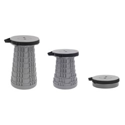 POWERTECH πτυσσόμενο καρεκλάκι HUH-0231, αντοχή έως 250kg, 25.5x45cm, γκρι