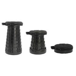 POWERTECH πτυσσόμενο καρεκλάκι HUH-0235 με μαξιλάρι, αντοχή έως 250kg, 25.5x45cm, μαύρο