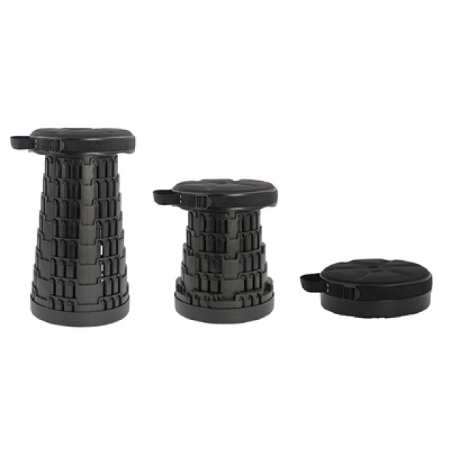 POWERTECH πτυσσόμενο καρεκλάκι HUH-0235 με μαξιλάρι, αντοχή έως 250kg, 25.5x45cm, μαύρο