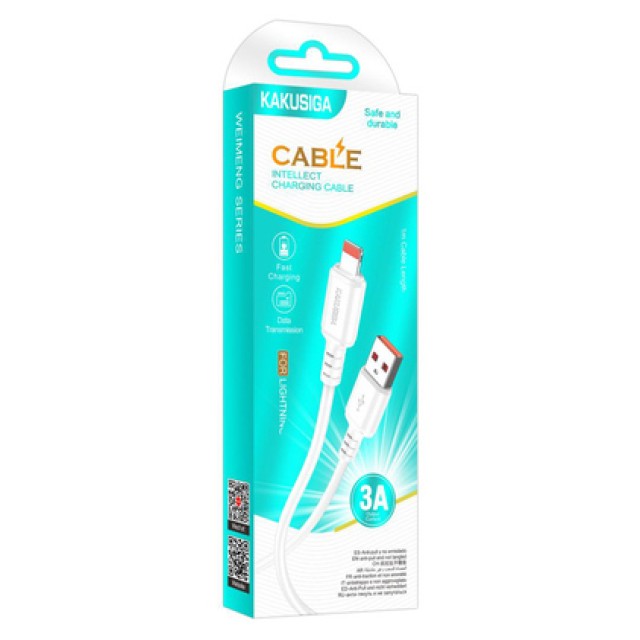 KAKUSIGA καλώδιο Lightning σε USB KSC-982, 15W, 480Mbps, 1m, λευκό