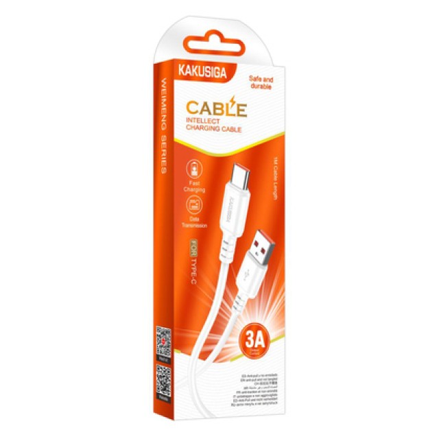 KAKUSIGA καλώδιο USB-C σε USB KSC-982, 15W, 480Mbps, 1m, λευκό