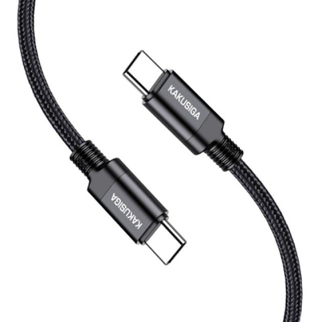 KAKUSIGA καλώδιο USB-C σε USB-C KSC-970, 60W, 480Mbps, 1m, μαύρο
