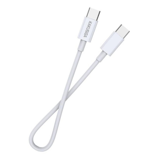 KAKUSIGA καλώδιο USB-C σε USB-C KSC-653, 100W, 480Mbps, 25cm, λευκό