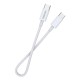 KAKUSIGA καλώδιο USB-C σε USB-C KSC-653, 100W, 480Mbps, 25cm, λευκό