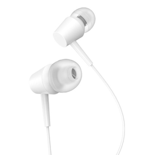 KAKUSIGA earphones με μικρόφωνο KSC-1303, 3.5mm σύνδεση, 10mm, 1.1m, λευκά