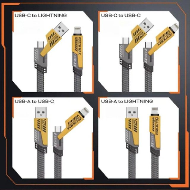POWERTECH καλώδιο USB-C/USB σε USB-C/Lightning PTR-0164, 65W, 480Mbps, 1m, μαύρο POWERTECH καλώδιο USB-C/USB σε USB-C/Lightning PTR-0164, 65W, 480Mbps, 1m, μαύρο