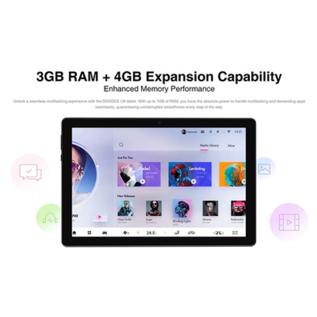 DOOGEE tablet U9, 10.1", 3/64GB, Android 13, 5060mAh, γκρι DOOGEE tablet U9, 10.1", 3/64GB, Android 13, 5060mAh, γκρι