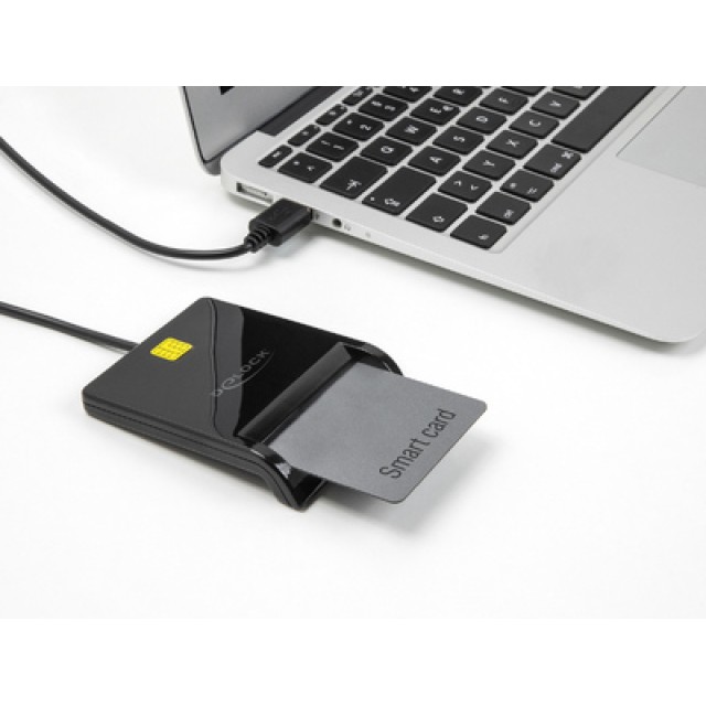 DELOCK card reader 91724 για smart card, USB σύνδεση, 480Mbps, μαύρο DELOCK card reader 91724 για smart card, USB σύνδεση, 480Mbps, μαύρο