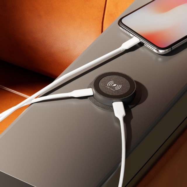 POWERTECH ασύρματος φορτιστής PTL-025 με USB & USB-C θύρες, 15W/30W, μαύρος POWERTECH ασύρματος φορτιστής PTL-025 με USB & USB-C θύρες, 15W/30W, μαύρος