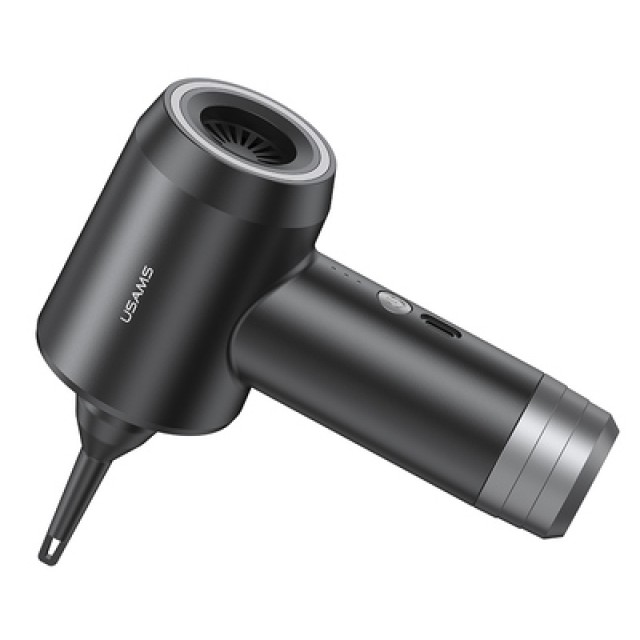 USAMS 2 σε 1 σκουπάκι χειρός & air duster ZB291, 60W, 4000mAh, μαύρο