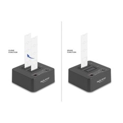 DELOCK docking station 64300 για 2x M.2 NVMe SSD, clone/erase function, 20Gbps, μαύρο