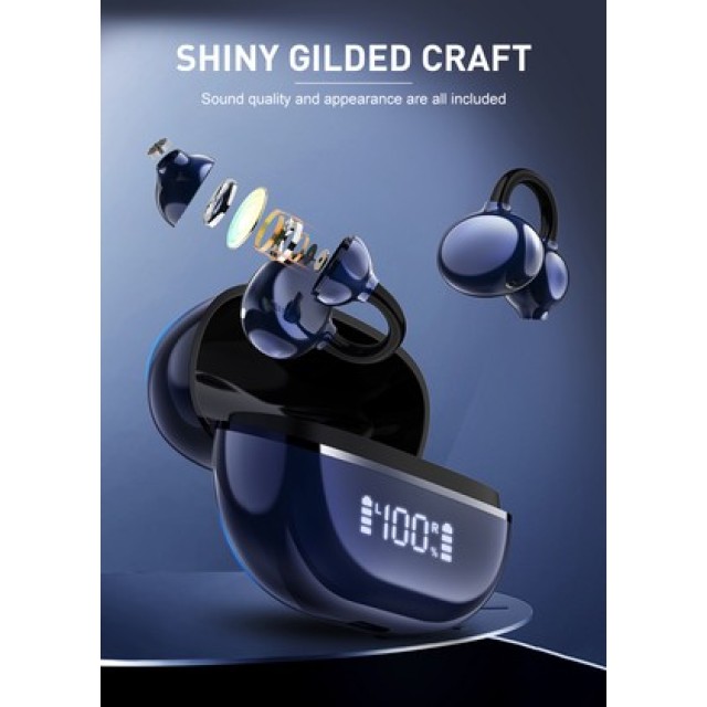 LDNIO earphones με θήκη φόρτισης T09, OWS, Φ10mm, 35/400mAh, μπλε LDNIO earphones με θήκη φόρτισης T09, OWS, Φ10mm, 35/400mAh, μπλε