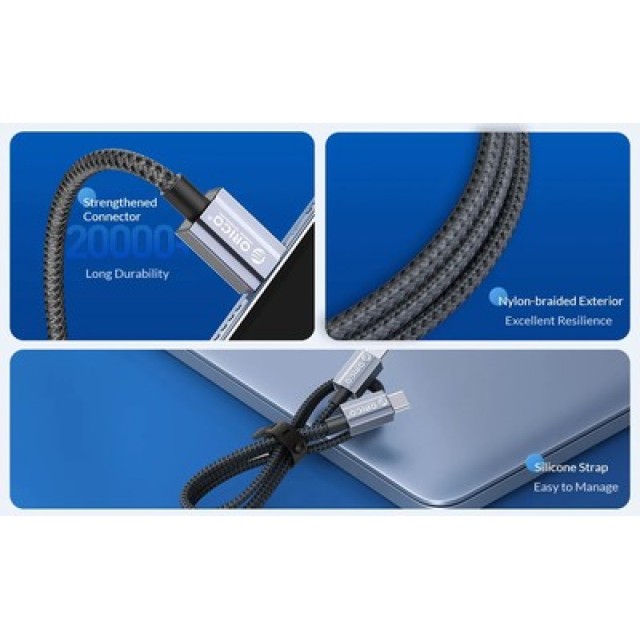 ORICO καλώδιο USB-C GQA60, 60W, 480Mbps, 1m, μαύρο