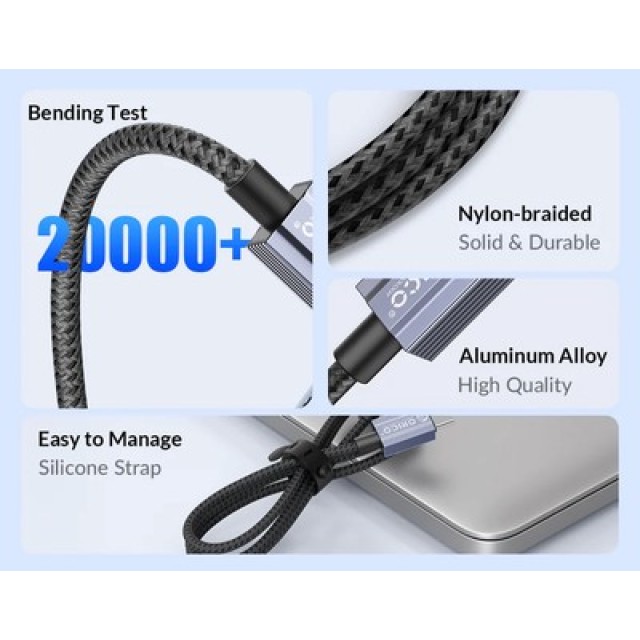 ORICO καλώδιο Lightning σε USB GQA12, 2.4A, 480Mbps, 1m, μαύρο