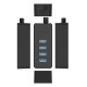 ORICO USB hub W5P-U3, 4x θυρών, USB 3.0, 5Gbps, USB σύνδεση, 1m καλώδιο, μαύρο