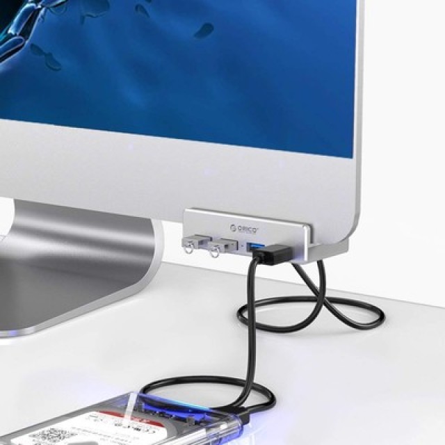 ORICO USB hub MH4PU-P με σφιγκτήρα, 4x θυρών, 5Gbps, USB σύνδεση, μαύρο ORICO USB hub MH4PU-P με σφιγκτήρα, 4x θυρών, 5Gbps, USB σύνδεση, μαύρο