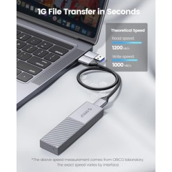 ORICO θήκη για M.2 NVME SSD M206C3-G2, 10Gbps, γκρι