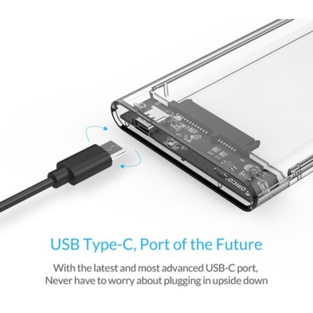 ORICO θήκη για 2.5" SATA HDD/SSD 2139C3, 5Gbps, διάφανη ORICO θήκη για 2.5" SATA HDD/SSD 2139C3, 5Gbps, διάφανη