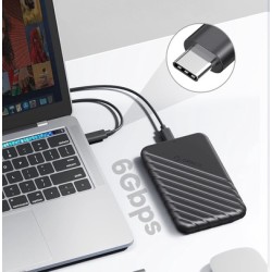 ORICO θήκη για 2.5" SATA HDD/SSD 25PW1C-C3, 5Gbps, μαύρη