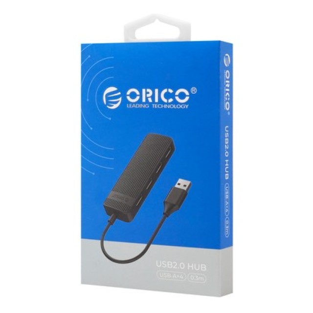 ORICO USB hub FL02, 4x θυρών, USB 2.0, 480Mbps, USB σύνδεση, μαύρο