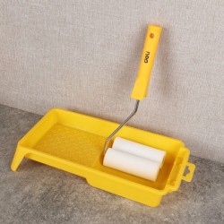 DELI σετ βαφής DL509704, 2x ρολά/λαβή/σκάφη, πολυεστερικός αφρός, 10mm, 100mm, 4τμχ
