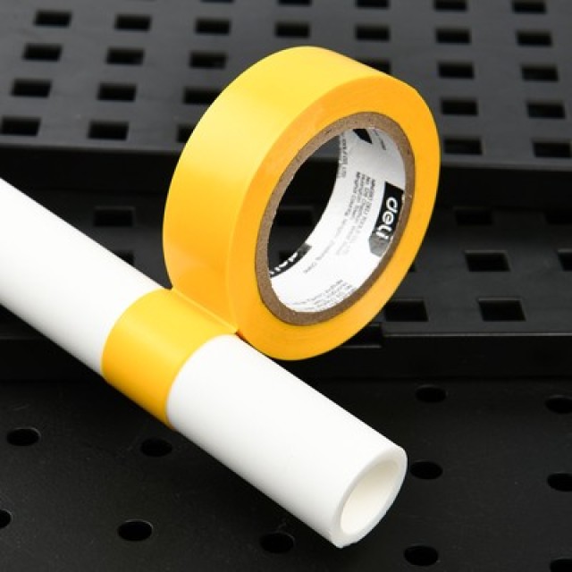 DELI μονωτική ταινία υψηλής αντοχής DL5263, 18mm x 9.15m, κίτρινη DELI μονωτική ταινία υψηλής αντοχής DL5263, 18mm x 9.15m, κίτρινη