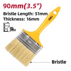 DELI πινέλο βαφής DL509138 με φυσικές τρίχες, πλαστική λαβή, 90mm