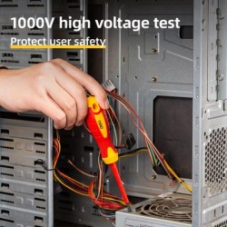 DELI κατσαβίδι ηλεκτρολόγου DL516100, μαγνητικό, PH2x100mm, VDE 1000V