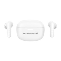 POWERTECH earphones με θήκη φόρτισης PT-1432, True Wireless, 35/300mAh, μαύρα