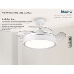 BRUNO BRN-0227 Ανεμιστήρας οροφής με LED φως, AC 82W, 42", O107x47εκ., λευκός