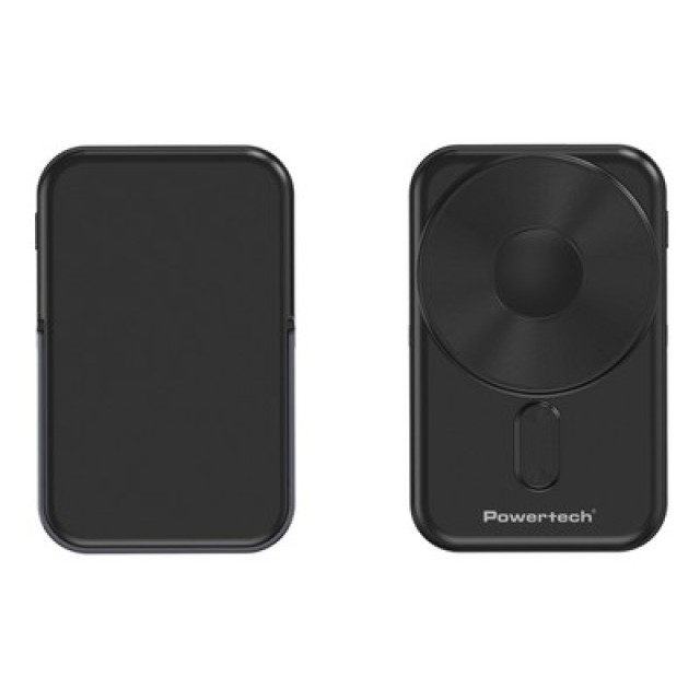 POWERTECH power bank με οθόνη PT-1416, 10000mah, magnetic wireless, 22.5W, μαύρο