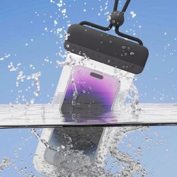 POWERTECH αδιάβροχη θήκη smartphone MOB-2013, IPX8, μπλε-λευκή