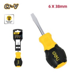 DELI κατσαβίδι ίσιο DL6360381N με αντιολισθητική λαβή, μαγνητικό, 6x38mm