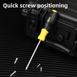 DELI κατσαβίδι σταυρωτό DL635100N με αντιολισθητική λαβή, μαγνητικό, PH1x100mm