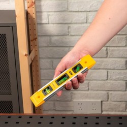 DELI αλφάδι DL290230 με 3 μάτια, πλαστικό, μαγνητικό, 23cm