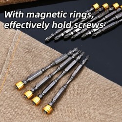 DELI σετ μύτες κατσαβιδιού DL255100 για δραπανοκατσάβιδο, διπλή κεφαλή, PH2x100mm, με μαγνητικό ring, 10τμχ