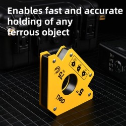 DELI μαγνητική γωνία συγκόλλησης DL-HDW75 με 45°/90°/135° γωνίες, 5", 34kg