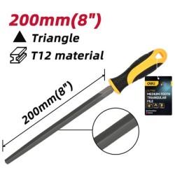 DELI λίμα τριγωνική DL77108 με αντιολισθητική λαβή, μετάλλου, 200mm